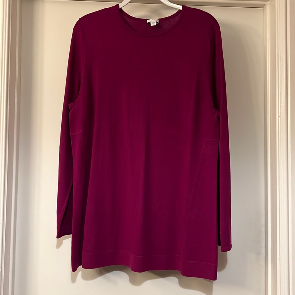 J. Jill Size Large Fuchsia Tunic Sweater